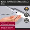 LED Unterschrankleuchte Inline Starterset 3000K dimmbar 2x6W 550x26mm 2x500lm 230/24V Chrom matt Bild 4