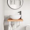 vidaXL Waschbeckenregal Wandmontage Stahl und Massivholz Buche 3302430 Bild 3