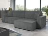 Mirjan24 'Kobaro Maxi' Ecksofa mit Bettkasten und Schlaffunktion, Cord dunkelgrau, 82 x 145 x 272 cm Bild 4