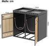 Mülltonnenbox, Mülltonnenunterstand mit Hochbeet, 120L 240L, wetterfest, Container, Abfallbehälter, Tonnenhaus, Gartenbox, abschließbare Müllbox (2 Tonnen) Bild 5