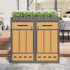 Mülltonnenbox, Mülltonnenunterstand mit Hochbeet, 120L 240L, wetterfest, Container, Abfallbehälter, Tonnenhaus, Gartenbox, abschließbare Müllbox (2 Tonnen) Bild 2