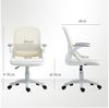 HOMCOM Bürostuhl Lendenwirbelstütze Wippfunktion Drehstuhl (PC Stuhl, 1 St), Ergonomischer Schreibtischstuhl, atmungsaktiv, höhenverstellbar Bild 3