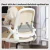 HOMCOM Bürostuhl Lendenwirbelstütze Wippfunktion Drehstuhl (PC Stuhl, 1 St), Ergonomischer Schreibtischstuhl, atmungsaktiv, höhenverstellbar Bild 4
