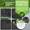 tillvex® Sonnenschirmständer Granit-Grau 90 Liter / 120 kg – 4-teilig für Ampelschirm inkl. Metallverbinder | Schirmgewicht befüllbar mit Wasser oder Sand | Schirmständer Ampelschirmständer wetterfest Bild 5
