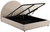 Vente-unique - LIRIMO Bett SamtStoff Beige - B 204 cm x H 111 cm x L 155 cm Bild 5