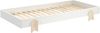 Stapelbett >Moldulo< 90x200cm, inkl. Lattenrost, Weiß lackiert - 203,6x27,5x93,8cm (BxHxT) Bild 4