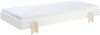 Stapelbett >Moldulo< 90x200cm, inkl. Lattenrost, Weiß lackiert - 203,6x27,5x93,8cm (BxHxT) Bild 1
