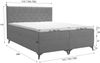 AX LIVING Boxspringbett 140x200 mit Bettkasten Palmeria in Graubeige Bild 4