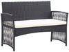 vidaXL 4-tlg. Garten-Lounge-Set mit Auflage Poly Rattan Schwarz 46434 Bild 3
