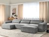 3-Sitzer Ecksofa grau rechtsseitig mit Ottomane HELLNAR Bild 3