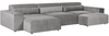 3-Sitzer Ecksofa grau rechtsseitig mit Ottomane HELLNAR Bild 4