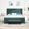 vidaXL Boxspringbett mit Kopfteil Dunkelgrün 200 x 180 cm Samt 3344531 Bild 3