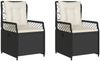 vidaXL Gartensessel 2 Stk. Verstellbar Schwarz Poly Rattan 368661 Bild 2