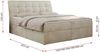 Boxspringbett Polsterbett mit Multipocket-Matratze und Topper - DIEGOS - 180x200cm - Beige Velours - H3 Bild 5
