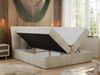 Boxspringbett Polsterbett mit Multipocket-Matratze und Topper - DIEGOS - 180x200cm - Beige Velours - H3 Bild 2