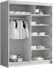 Kleiderschrank mit Goldverzierung Femosa IV mit zwei Schwebetüren (Farbe: Schwarz / Weiß) Bild 3