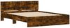 Doppelbett, Bettgestell Modernen mit Kopfteil Räuchereiche 150x200 cm d1061e Bild 4