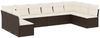 vidaXL 10-tlg. Garten-Sofagarnitur mit Kissen Braun Poly Rattan 3218093 Bild 2