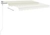Gelenkarmmarkise Automatisch 300x250 cm Creme Bild 3