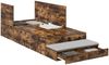 vidaXL Aufbewahrungsbettgestell Geräucherte Eiche 90 cm Holzwerkstoff 3335673 Bild 3
