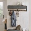 SoBuy FHK26-N Wandgarderobe, MDF, PVC-Furnier, Dunkelgrau, 100 x 30 x 31 cm Bild 2