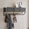 SoBuy FHK26-N Wandgarderobe, MDF, PVC-Furnier, Dunkelgrau, 100 x 30 x 31 cm Bild 4
