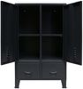 vidaXL Kleiderschrank Metall Industrie-Stil 67 x 35 x 107 cm Schwarz 245960 Bild 5