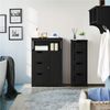 Yaheetech Badkommode mit Schubladen und verstellbarem Regalbrett, Holz, 86,5 x 29,5 x 55,5 cm, Schwarz Bild 3