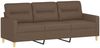 vidaXL 3-Sitzer-Sofa Braun 180 cm Stoff, Braun, 198x80 cm Bild 2