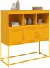 vidaXL Sideboard Senfgelb 100,5x39x107 cm Stahl 846593 Bild 4