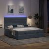 vidaXL Ottoman-Bett mit Matratzen & LEDs Dunkelgrau 180x200 cm Samt 3314640 Bild 3
