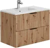 Vente-unique - ZEVARA Bathroom furniture set Holz, Platte Beige - B 46 cm x H 57 cm x L 80 cm Bild 3