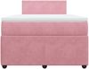 vidaXL Boxspringbett mit Matratze Rosa 120x190 cm Samt 3287685 Bild 4
