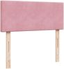 vidaXL Boxspringbett mit Matratze Rosa 120x190 cm Samt 3287685 Bild 5