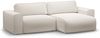 Micadoni Ecksofa Victor 3-Sitzer Rechts Strukturierter Stoff Helles Beige Bild 2