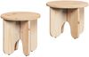 vidaXL Couchtisch 2 pcs Natur Massivholz Kiefer 873553 Bild 2