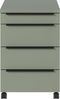 GERMANIA Rollcontainer Mailand, mit 4 Schubladen, optional mit Schubladendämpfung, Utensilienfach, 42x63 cm, Made in Germany Bild 2