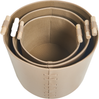 Aufbewahrungskorb 3er Set ARAM Kunstleder Beige Bild 5