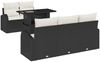vidaXL Gartensofa-set mit Kissen 6 pcs Schwarz Poly Rattan 3348553 Bild 2