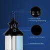 KHG Laterne Leuchtturm 72 cm mit Kerze aus Metall/Glas in schwarz, Kerzenständer, Kerzenhalter, Outdoor und Indoor, Deko, Glaseinsatz, für Wohnzimmer, Balkon, Terrasse, Garten usw. Bild 4