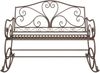 vidaXL Gartenbank Antikbraun Stahl 42038700 Bild 3