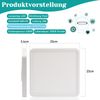 ZMH Flache LED-Deckenleuchte 23CM 6500K 18W Quadratisch Schlafzimmer Weiß LED Fest integriert Bild 2
