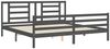vidaXL Massivholzbett mit Kopfteil Grau 200x200 cm 3194723 Bild 5