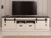 TV-Lowboard Stove in weiß Pinie und anthrazit Landhaus 201 x 61 cm Bild 2