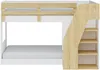 Vente-unique - NAROJAS Bett Holz, Platte BeigeWeiß - B 135,7 cm x H 128 cm x L 196,6 cm Bild 5