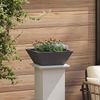 vidaXL Garten-Pflanzgefäß Schwarz 40 x 40 x 15 cm Kaltgewalzter Stahl 873810 Bild 4