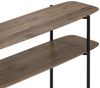 Moderner Konsolentisch PINA 120cm taupe Pinien-Optik Konsole schwarzes Metallgestell Bild 5