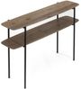 Moderner Konsolentisch PINA 120cm taupe Pinien-Optik Konsole schwarzes Metallgestell Bild 3
