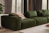 KAWOLA Sofa CARMO 4-Sitzer Leder olivgrün 68 x 118 x 366 cm Bild 2