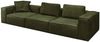 KAWOLA Sofa CARMO 4-Sitzer Leder olivgrün 68 x 118 x 366 cm Bild 3